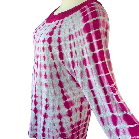 Jones New York Tie Dye Dolman Sleeves Pullover Tee Shirt Tops Size 1X Magenta - Picture 8 of 16